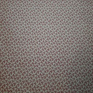 Red Leaves on Cream Cotton Faye Liverman Burgos Marcus Brothers Fabric 4 Yds